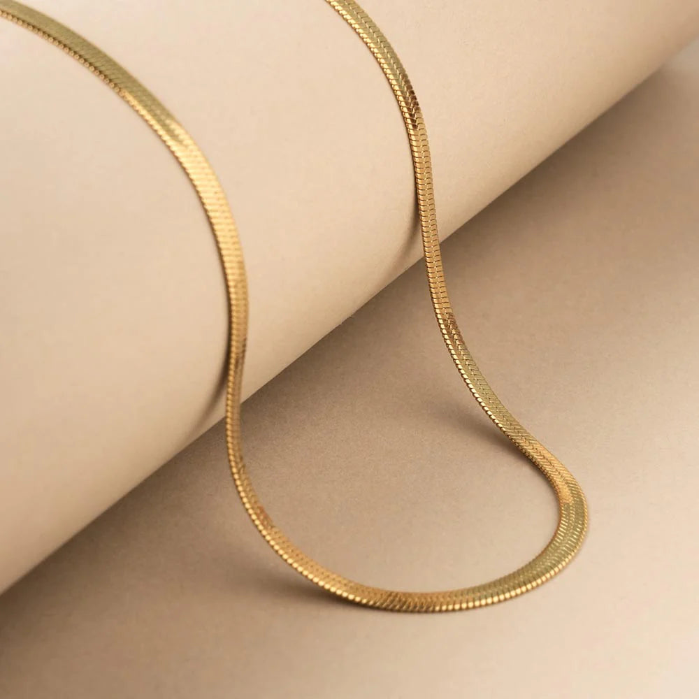 Gold Flat Snake Chain
