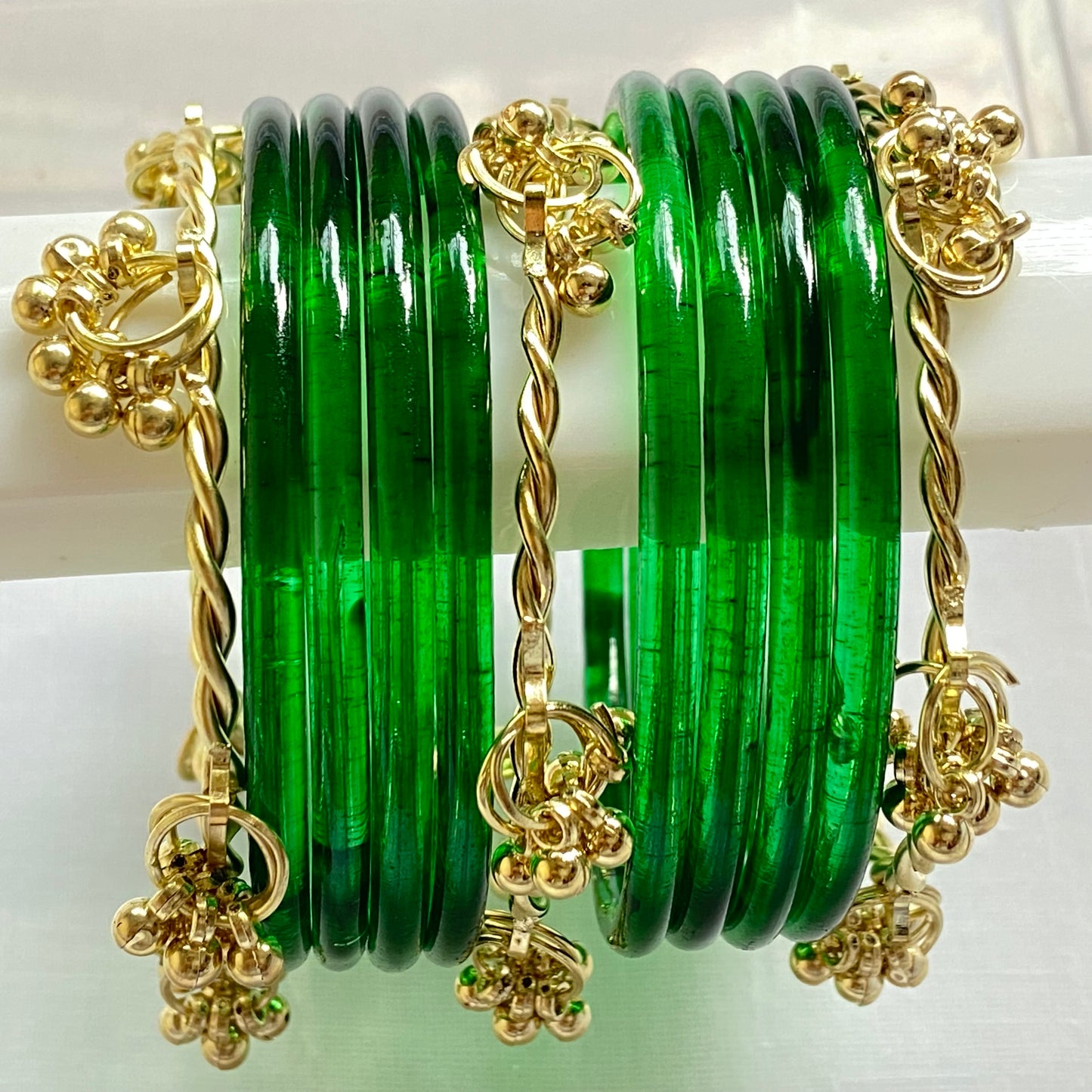 Green Jelly Bangles Set