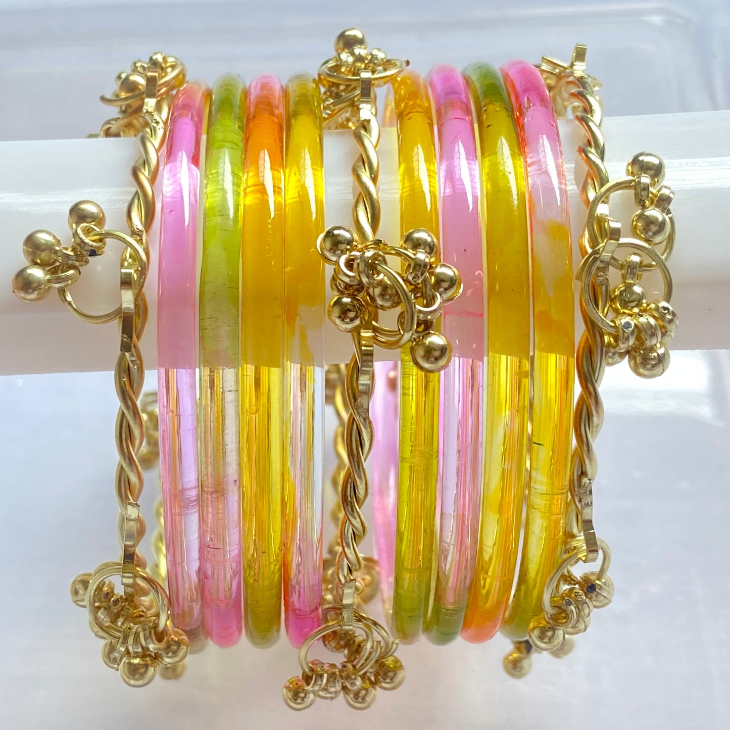 Light Multicolor Jelly Bangles Set