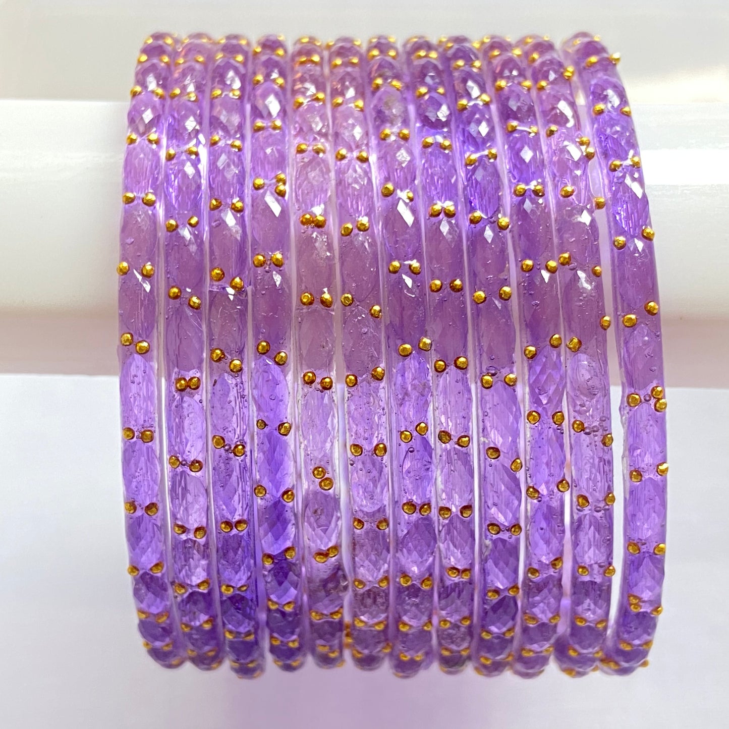 Purple Raindrop Bangles Set