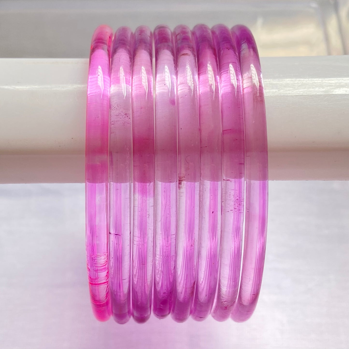 Light Pink Jelly Bangles Set