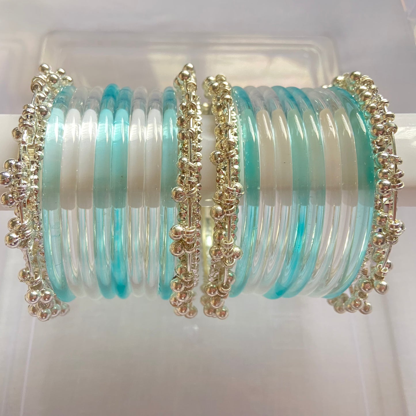 Light Blue Jelly & Water Bangles Combo