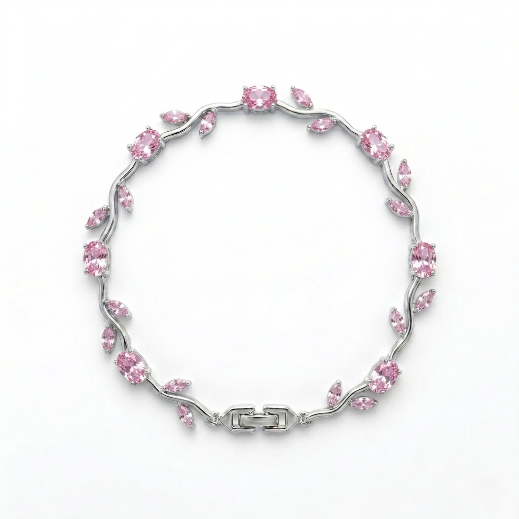 Tulip Bracelet (Silver Pink)🌷