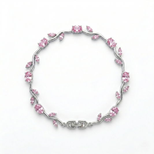 Tulip Bracelet (Silver Pink)🌷