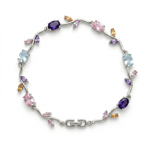 Tulip Bracelet (Silver Light Multicolor)🌷