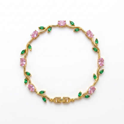 Tulip Bracelet (Pink & Green)🌷