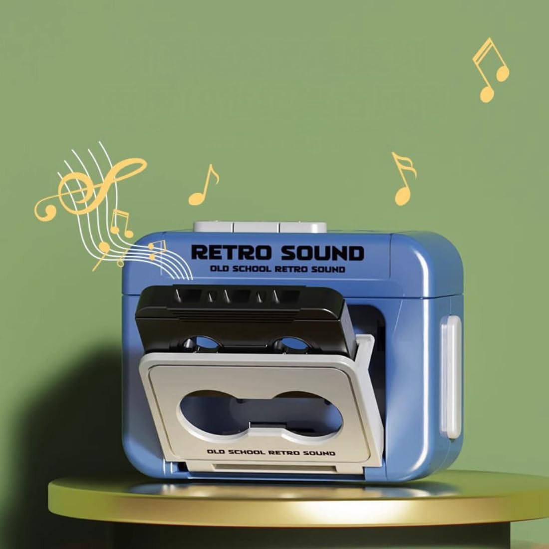 Mini Retro Tape Recorder Keychain
