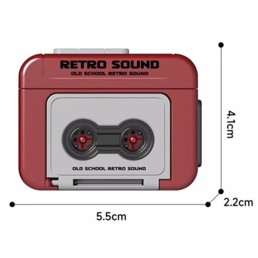 Mini Retro Tape Recorder Keychain