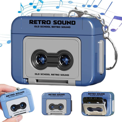 Mini Retro Tape Recorder Keychain