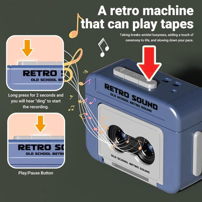 Mini Retro Tape Recorder Keychain
