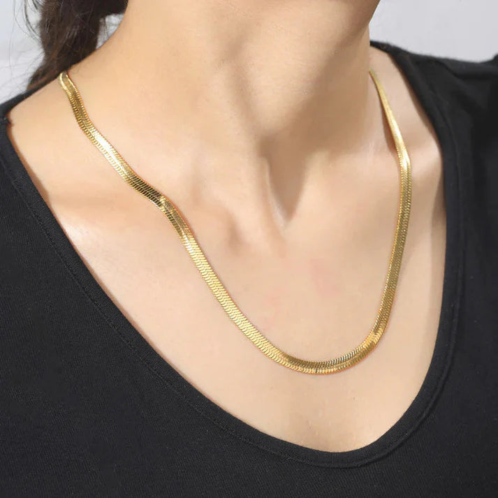 Gold Flat Snake Chain