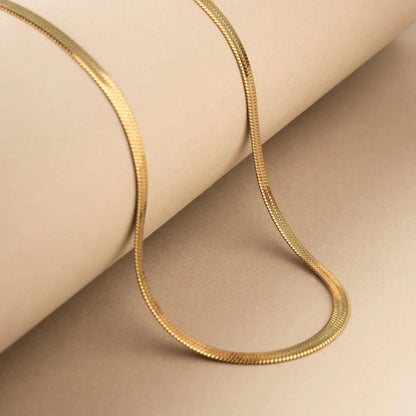 Gold Flat Snake Chain