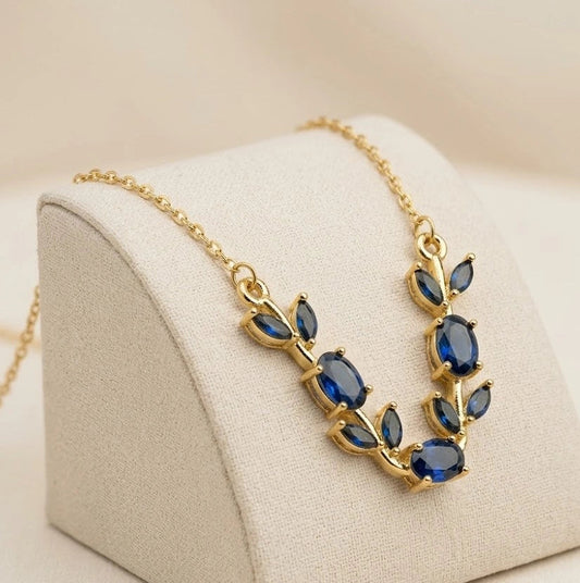 Tulip Necklace (Deep Blue)