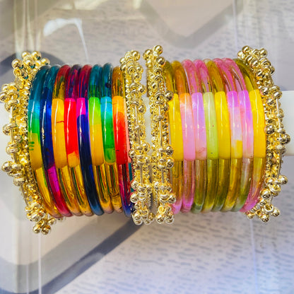 Jelly Bangles Light & Deep Multicolor Combo