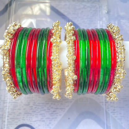 Jelly Bangles Red & Green Combo