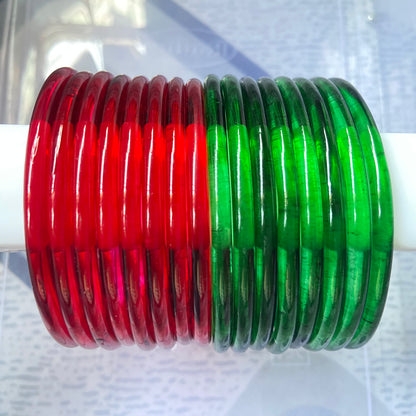 Jelly Bangles Red & Green Combo