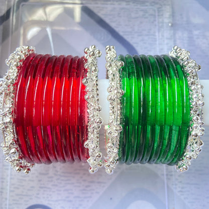 Jelly Bangles Red & Green Combo