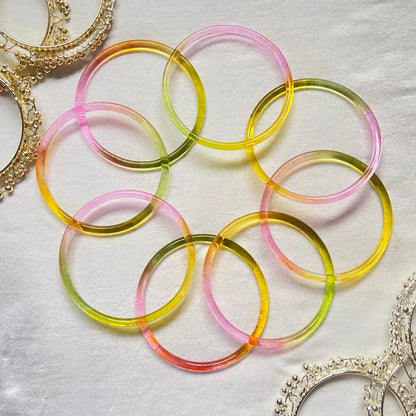 Light Multicolor Jelly Bangles Set