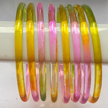 Light Multicolor Jelly Bangles Set