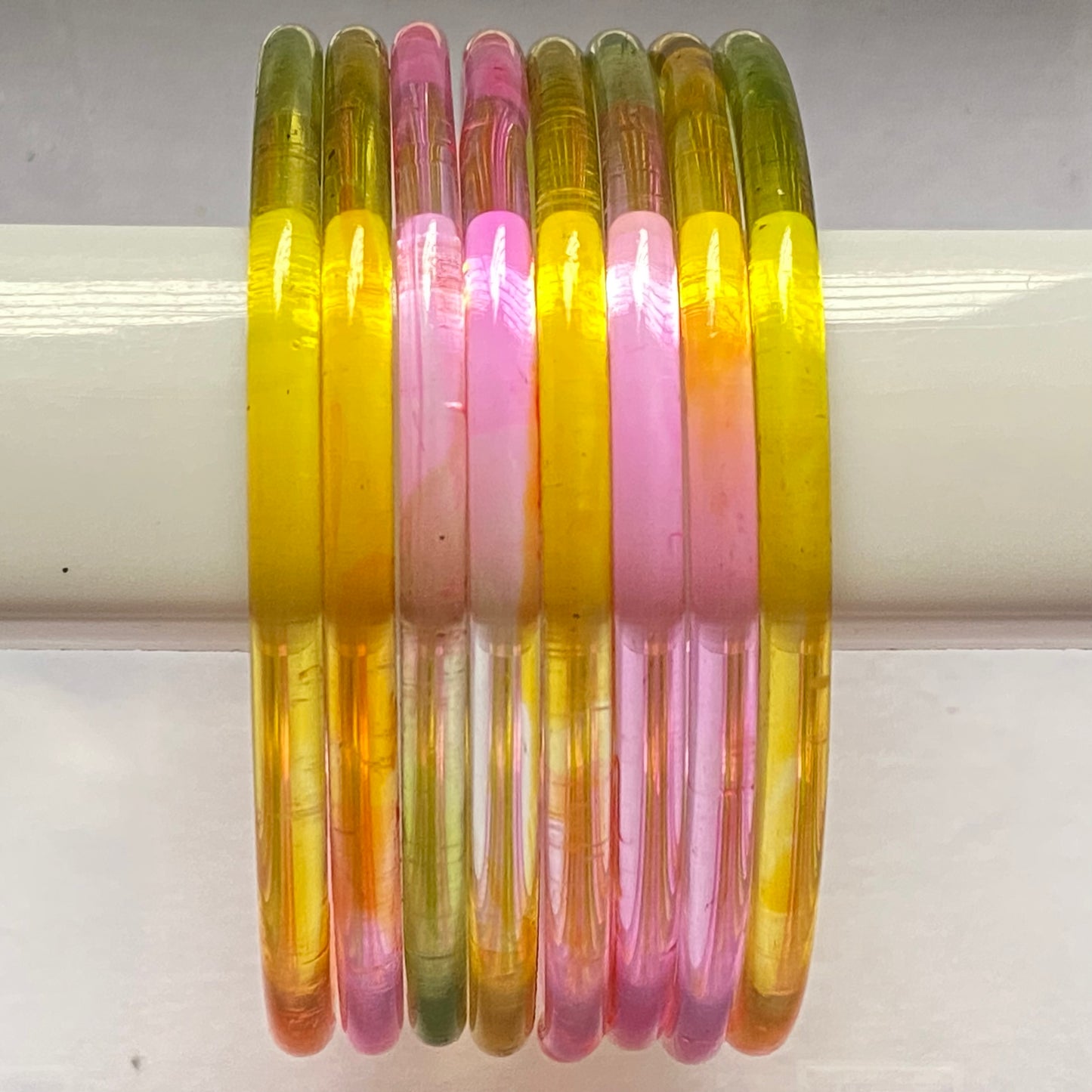 Light Multicolor Jelly Bangles Set