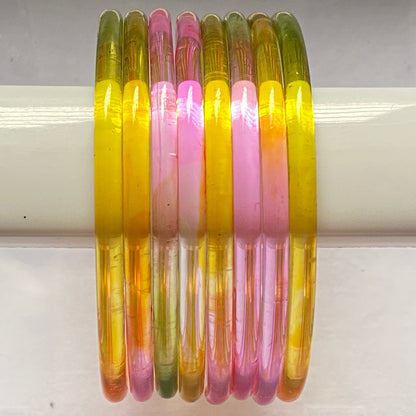 Light Multicolor Jelly Bangles Set
