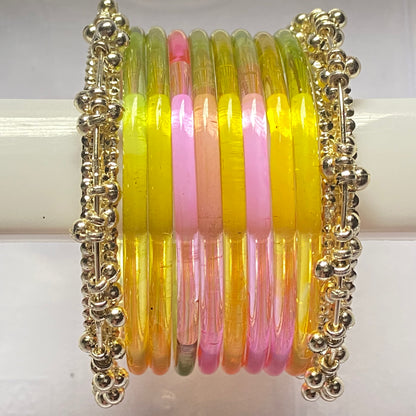 Light Multicolor Jelly Bangles Set