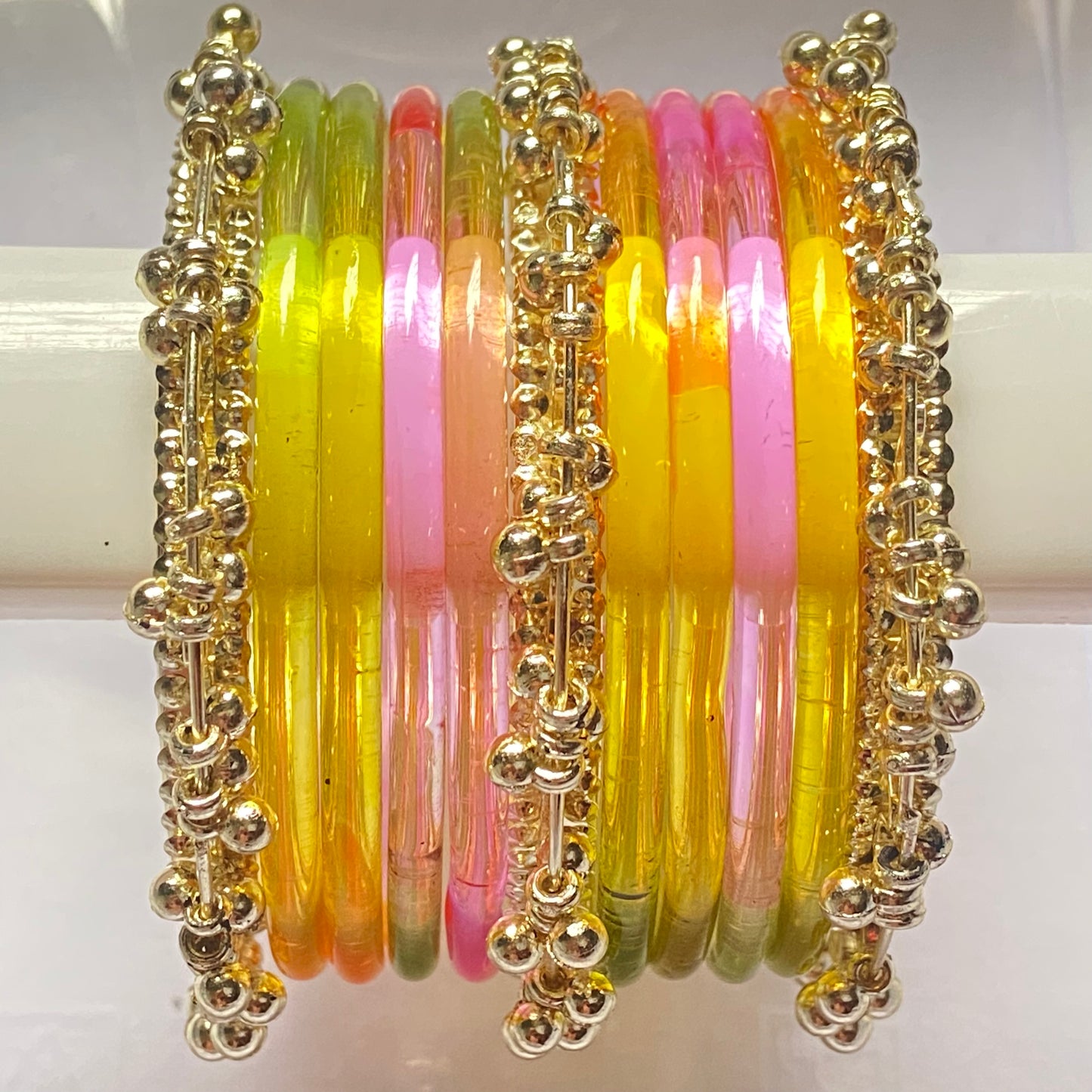 Light Multicolor Jelly Bangles Set