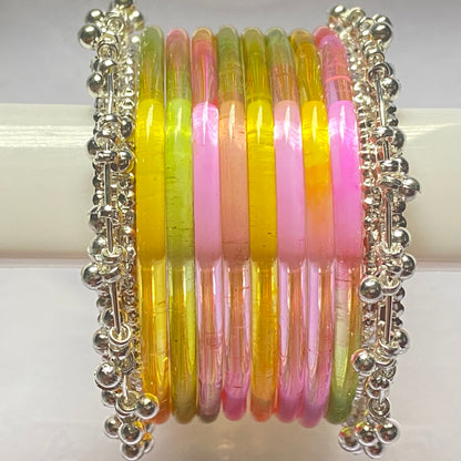 Light Multicolor Jelly Bangles Set