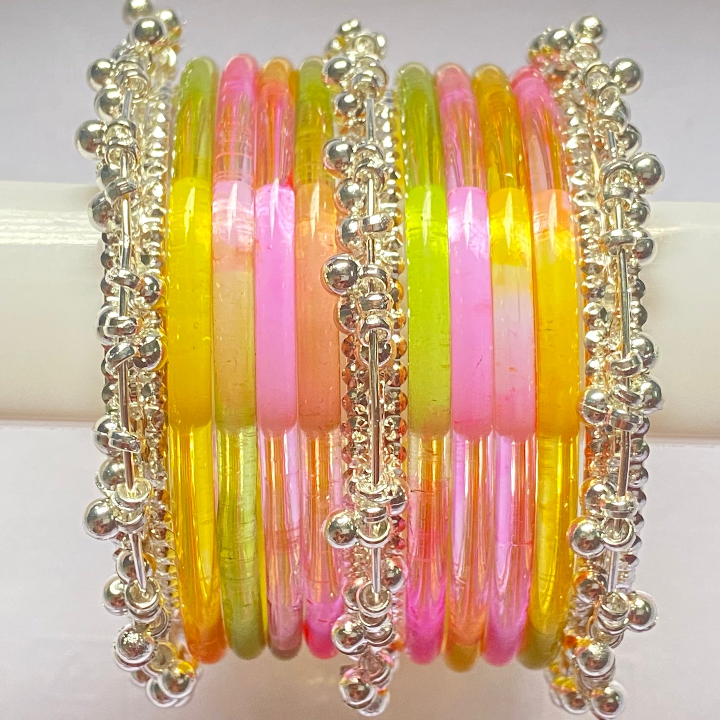 Light Multicolor Jelly Bangles Set