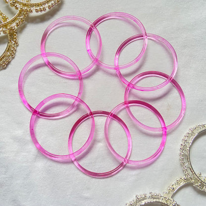 Pink Jelly Bangles Set