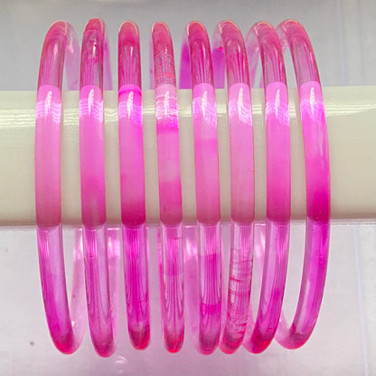 Pink Jelly Bangles Set