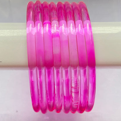 Pink Jelly Bangles Set