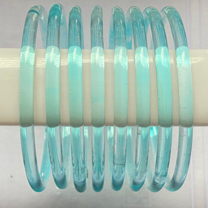 Light Blue Jelly Bangles Set