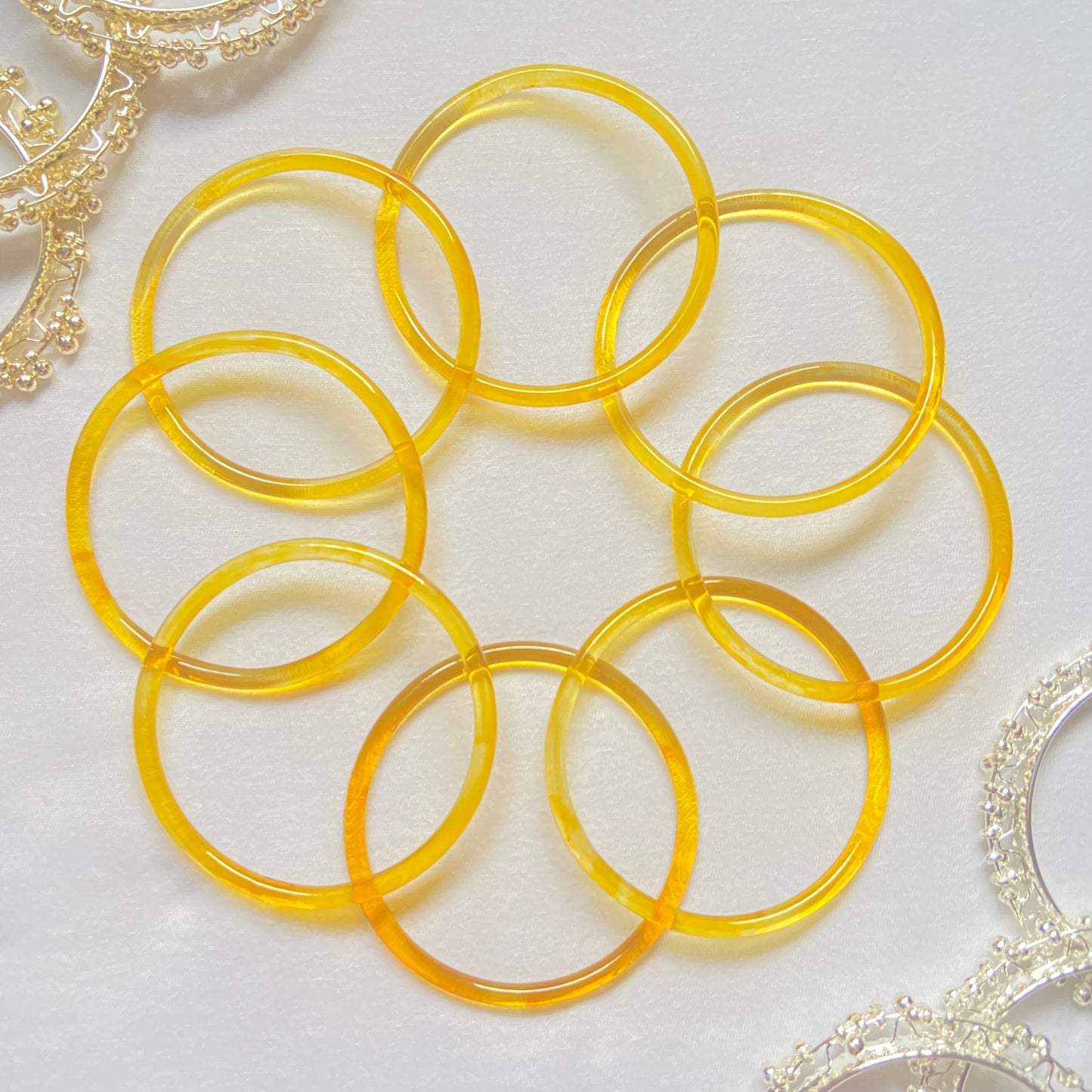 Golden Jelly Bangles Set