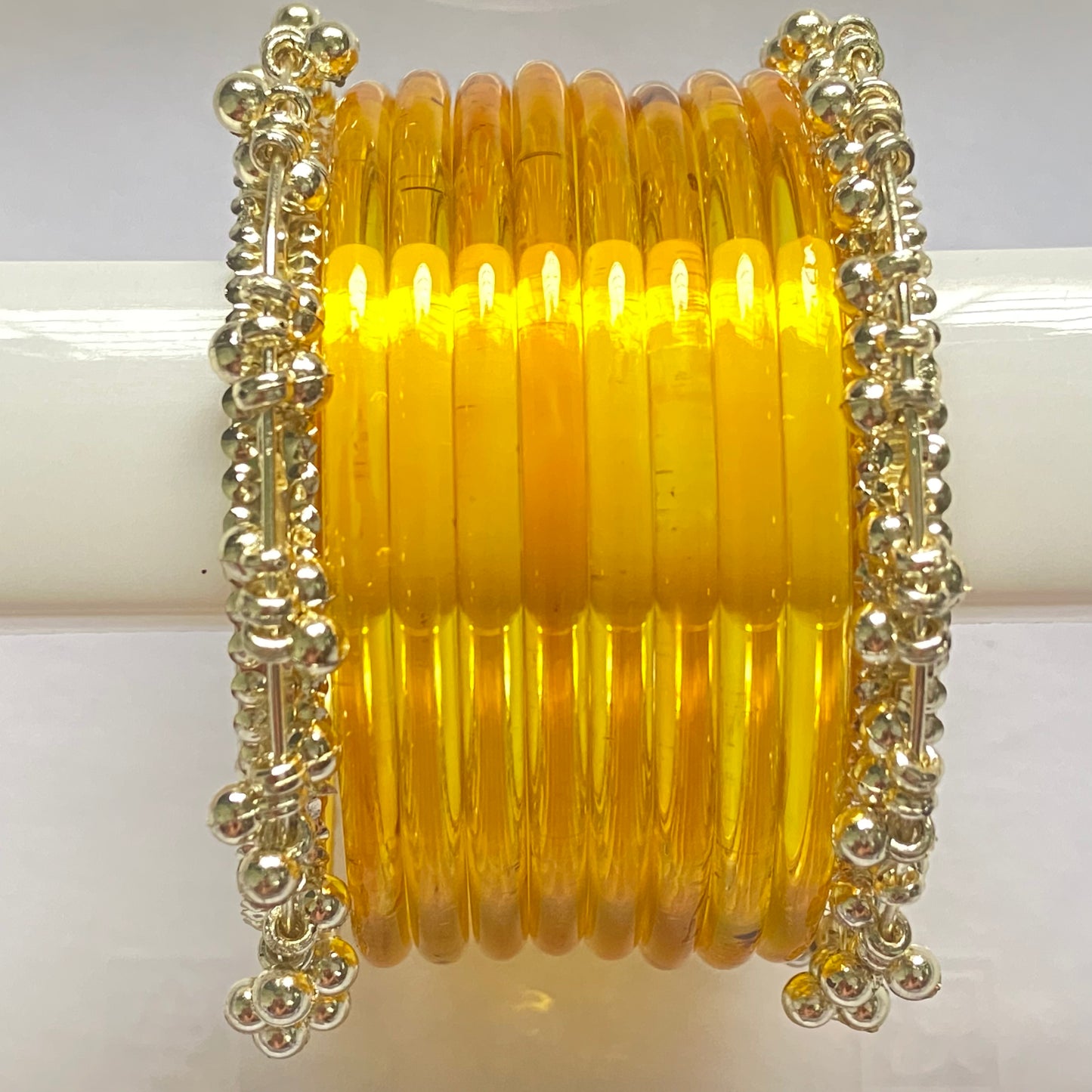 Golden Jelly Bangles Set