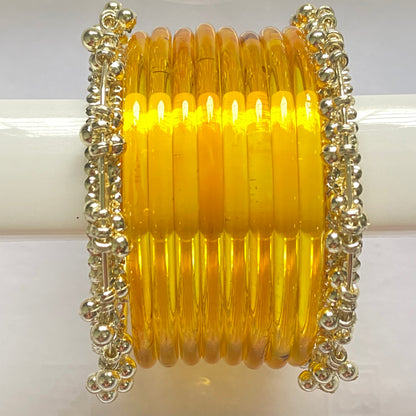 Golden Jelly Bangles Set