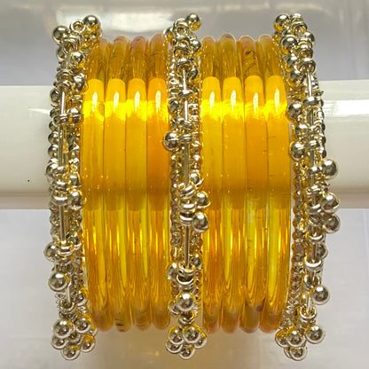Golden Jelly Bangles Set