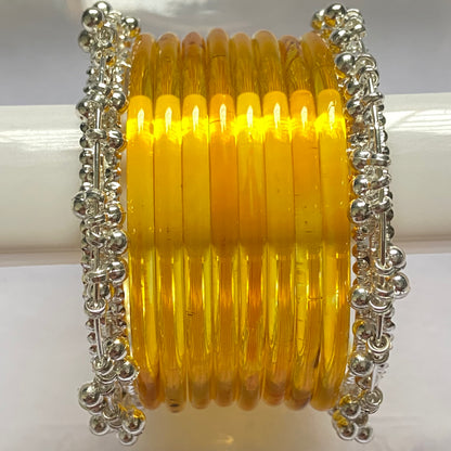 Golden Jelly Bangles Set
