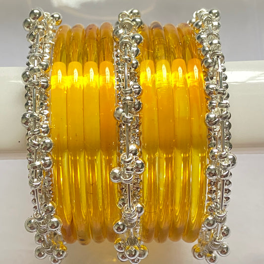 Golden Jelly Bangles Set