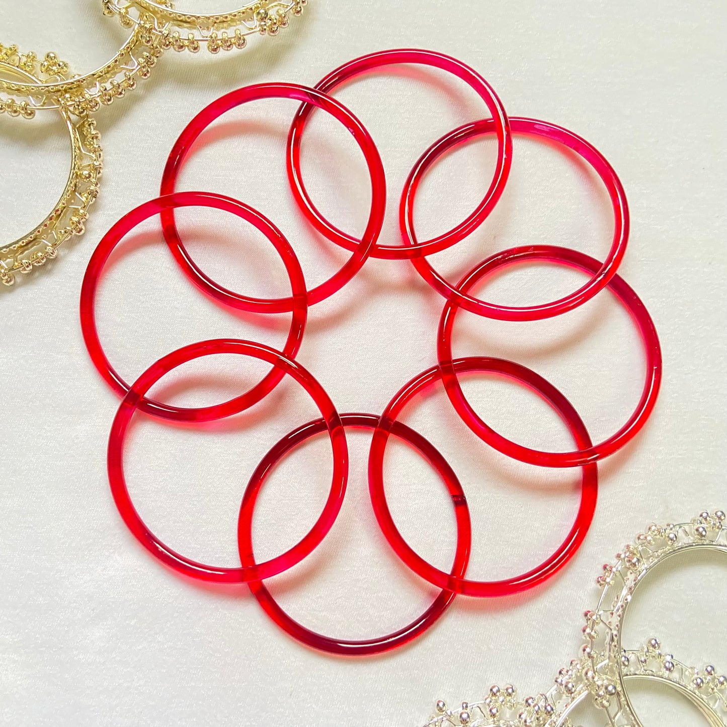Red Jelly Bangles Set