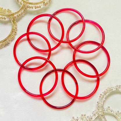 Red Jelly Bangles Set