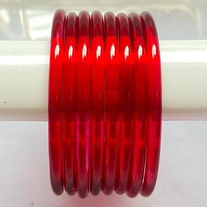Red Jelly Bangles Set
