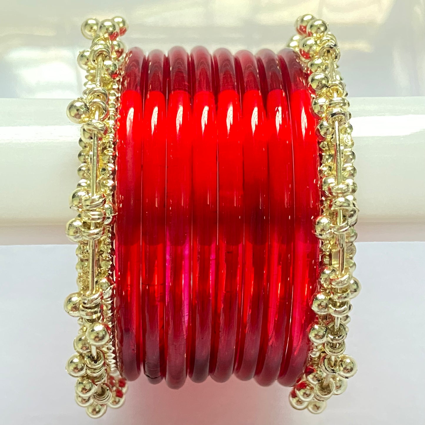Red Jelly Bangles Set
