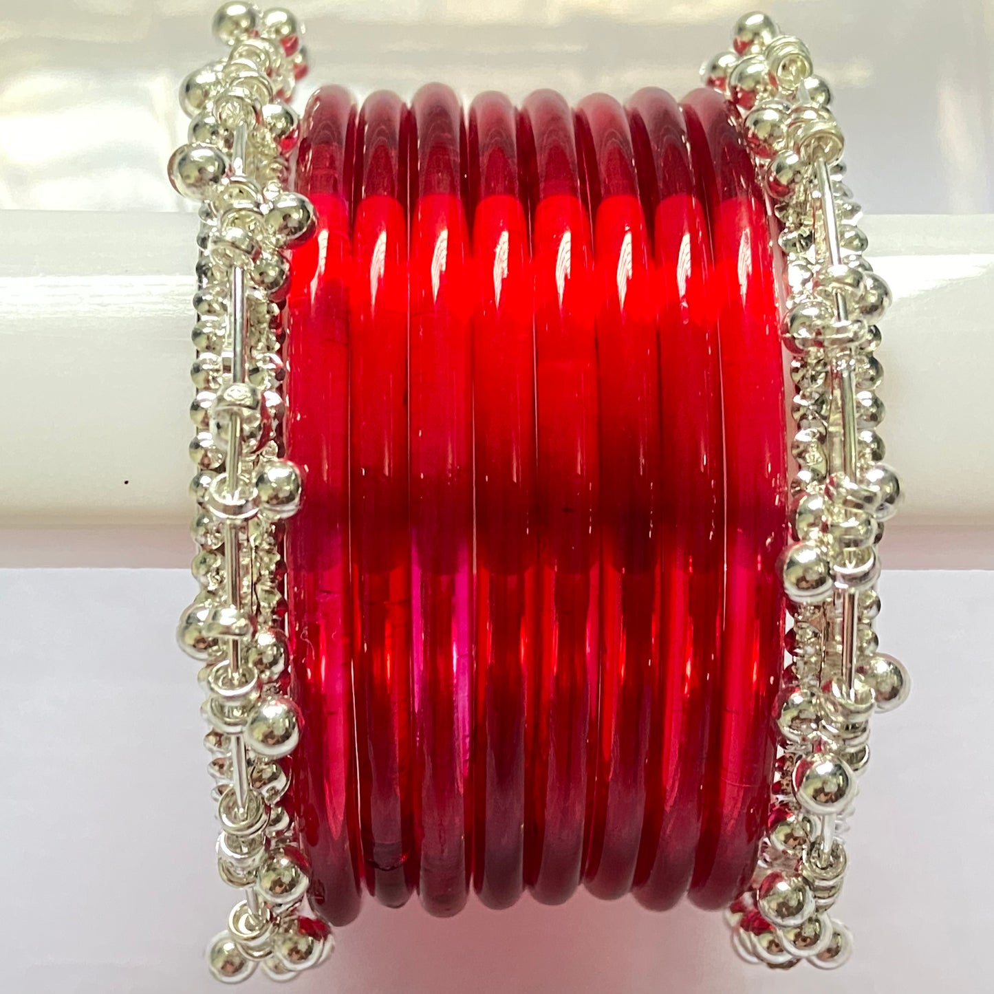 Red Jelly Bangles Set