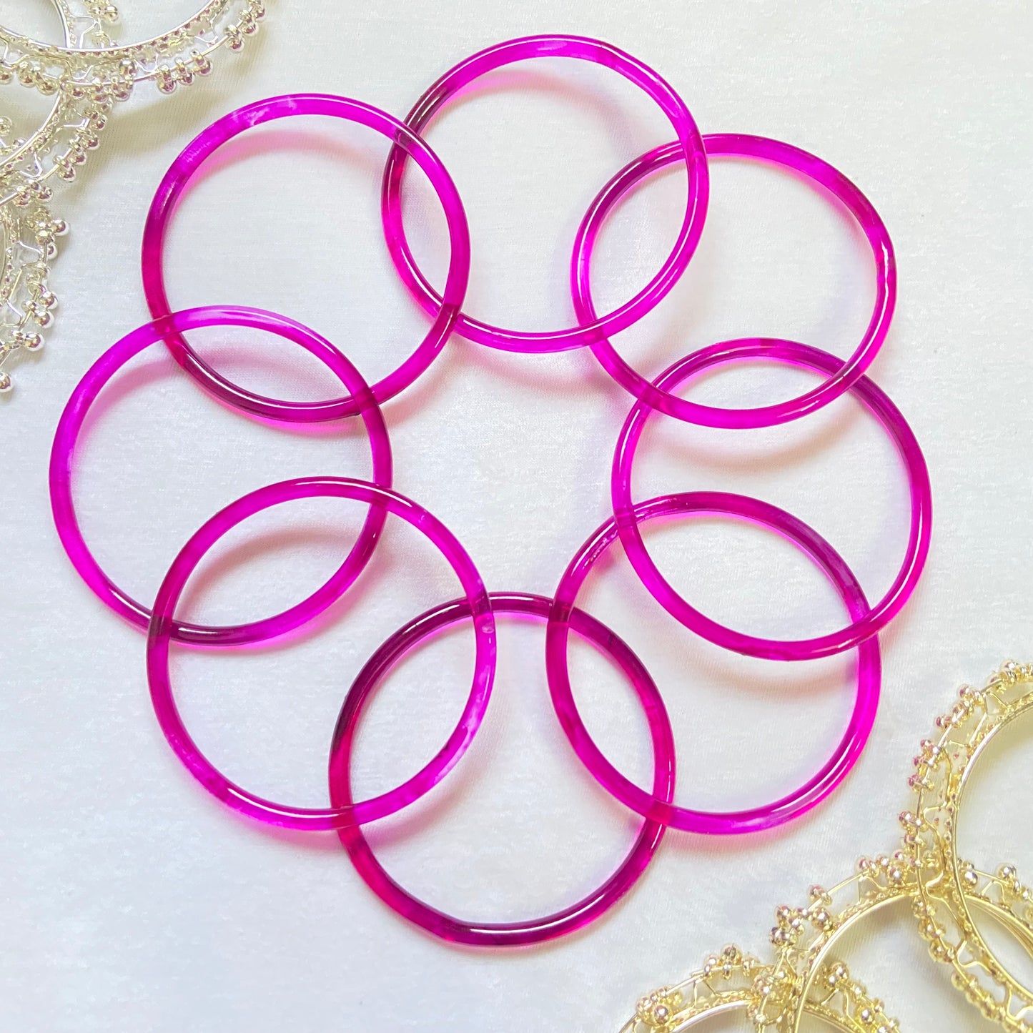 Rani Pink Jelly Bangles Set