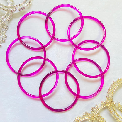 Rani Pink Jelly Bangles Set