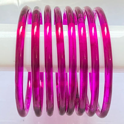 Rani Pink Jelly Bangles Set