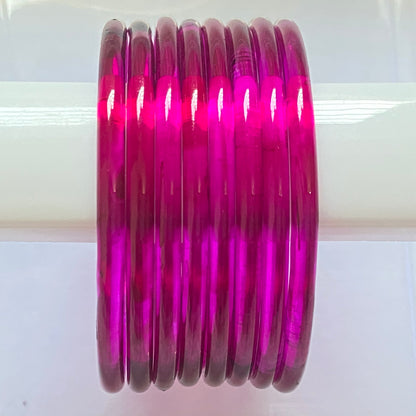 Rani Pink Jelly Bangles Set