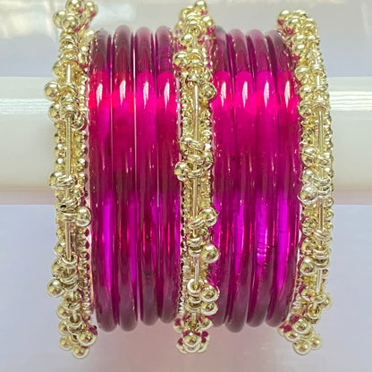 Rani Pink Jelly Bangles Set