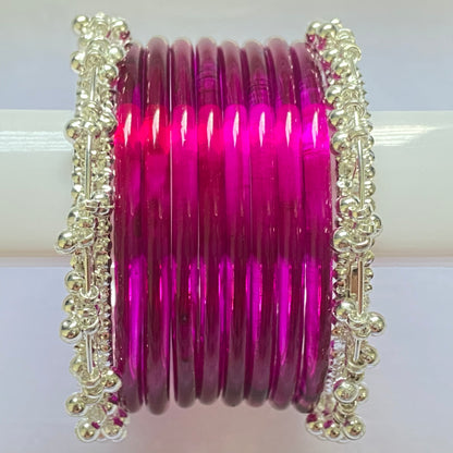 Rani Pink Jelly Bangles Set